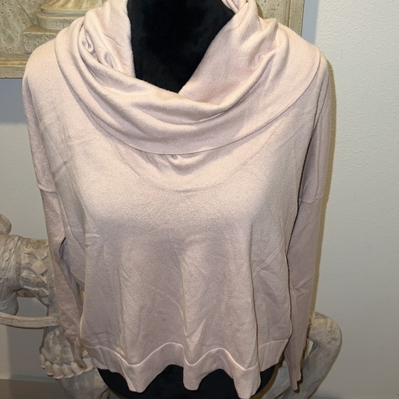 Abound cotton blend cowl neck cropped front sweater Sz S - Picture 2 of 7